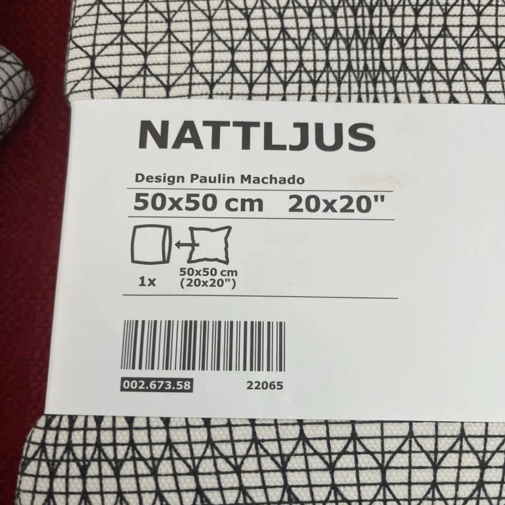 IKEA NATTLJUS Pillow Covers 20 X 20 set of 2 NIP